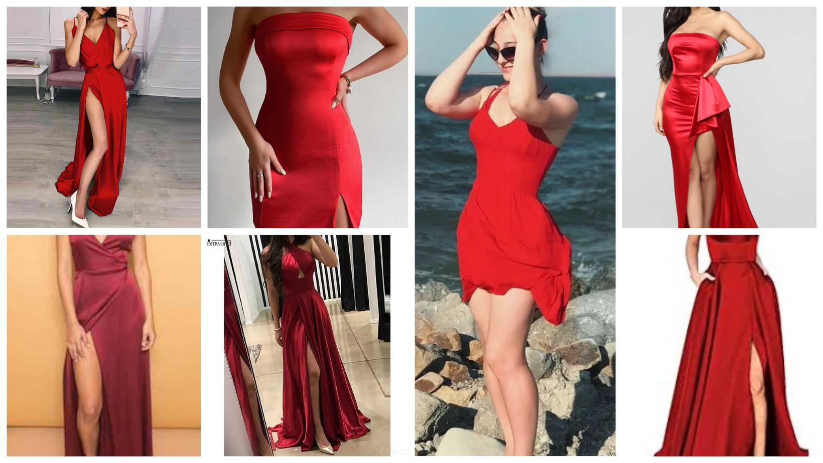 Women’s red dresses for a day date